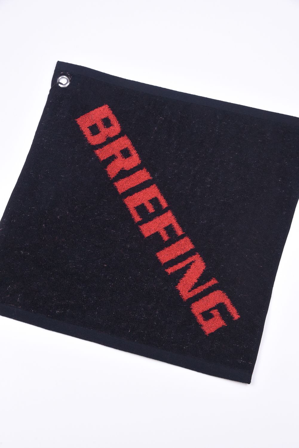 【プレゼント好適品】 LOGO HAND TOWEL / ブランドロゴ ループ付き ハンドタオル ブラック