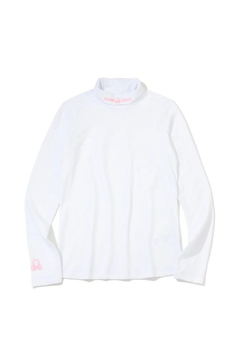 【26AW】【レディース】 ELEMENT THERMAL TURTLENECK / スカルプリント 起毛フリース タートルネックシャツ (ホワイト)