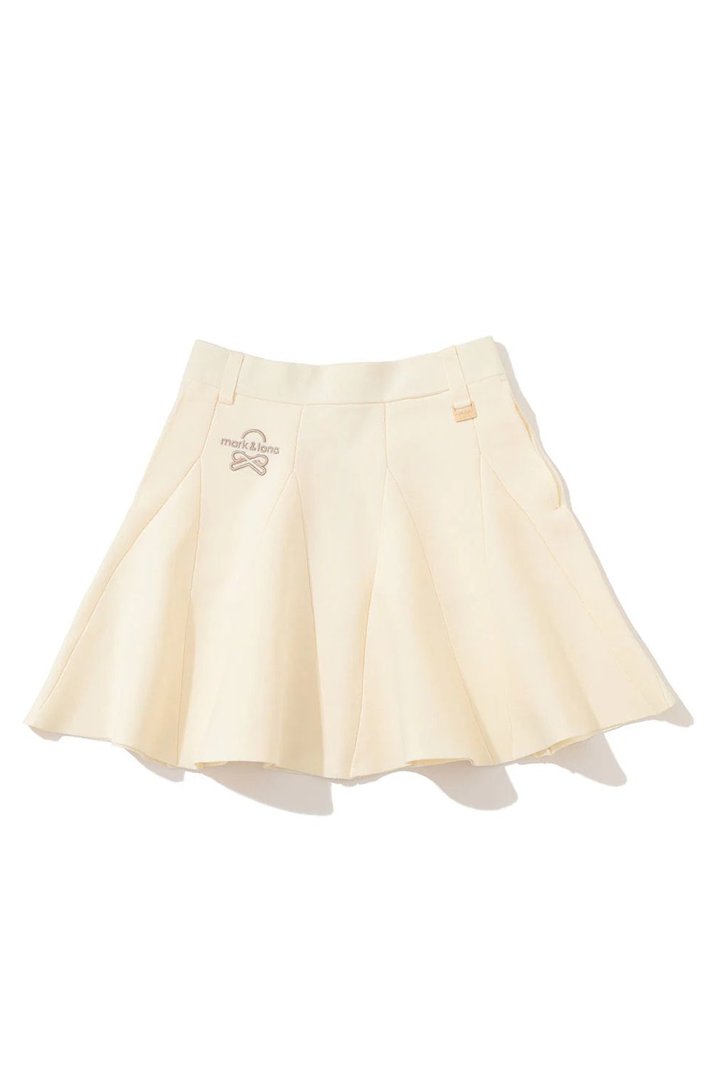 【25AW】【レディース】 ALLURE KNIT SKIRT / ブランドロゴ刺繍 ミラノリブニット フレアスカート (インナーパンツ付き) (オフホワイト)