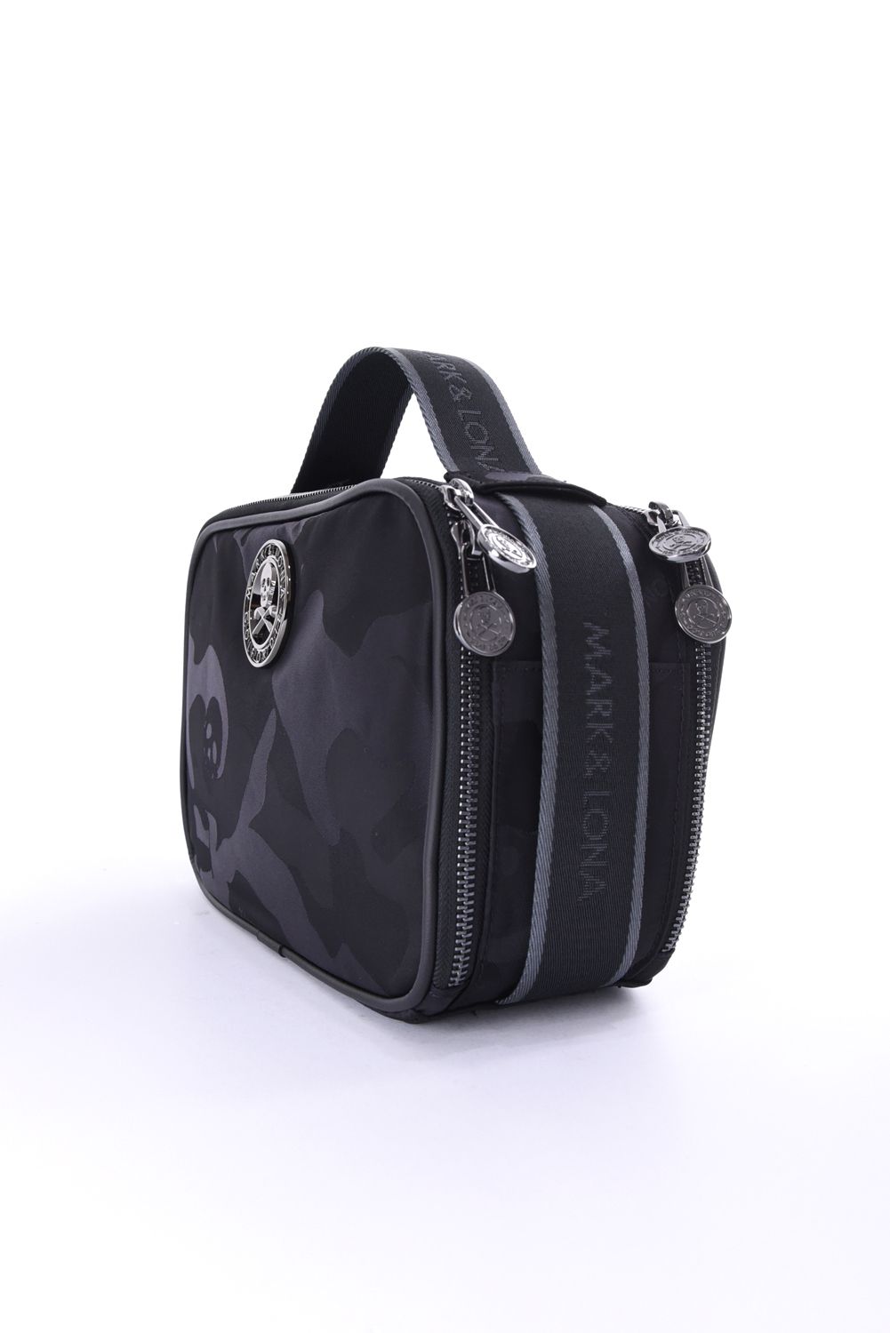 【26AW】 PREMIUM GAUGE 2-WAY BAG / コーデュラナイロン シンセティックレザー スカルカモジャカード 2WAYバッグ (ブラック)