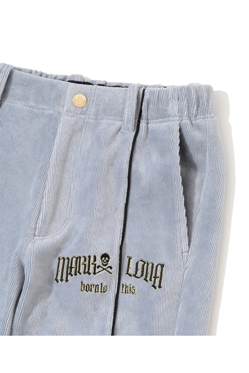 【2026AW 木村拓哉さん着用】 FRAKTUR CORDUROY JERSEY PANTS / コーデュロイ 金刺繍ロゴ トラックパンツ (パープル) (10月7日入荷予定)
