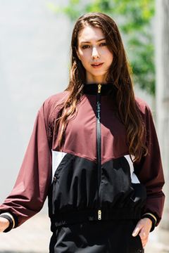 【レディース】CARVICO STRETCH ZIP UP JK / カルビコ生地 ストレッチ ジップアップ ジャケット (バーガンディ)*