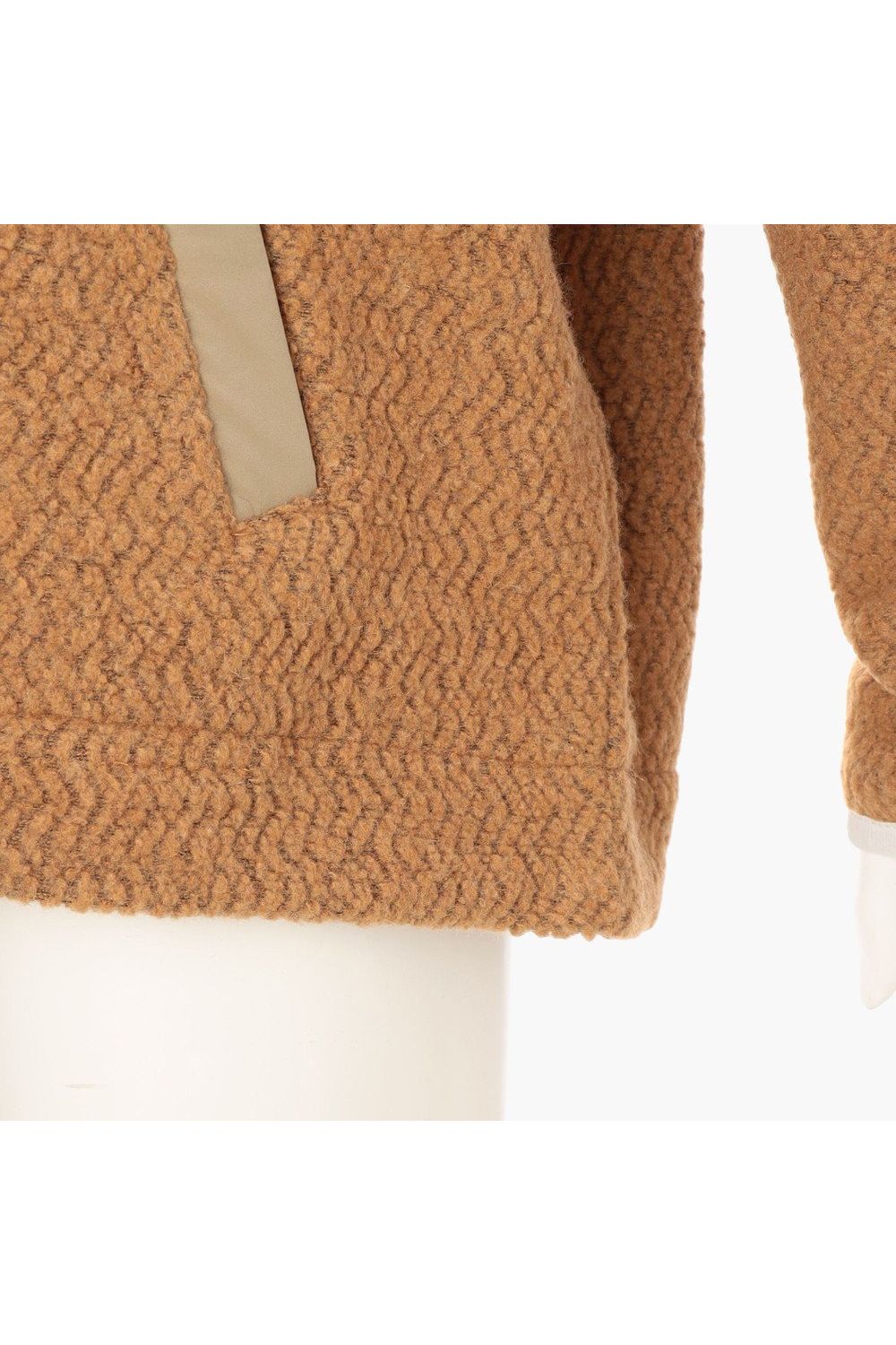 【25AW】【レディース】 WOMEN’S WOOL BOA HALFZIP TOP / ウールボアフリース ハイネック ハーフジップフーディー (ベージュ)