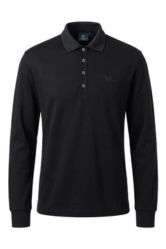 【26AW】 Wool Collar LogoLong Sleeve Polo / ウール カラー ロゴ ロングスリーブ ポロTシャツ (ブラック) (10月入荷予定)