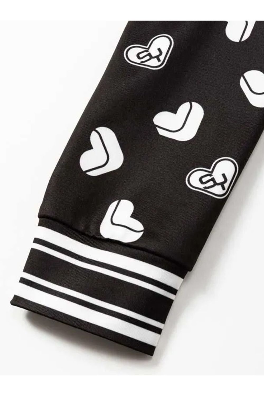 【25AW】【レディース】 SWEET LOGO PRINTED L/S MOCK / ハートロゴモノグラム ロングスリーブ フリースモックネックシャツ (ブラック)*