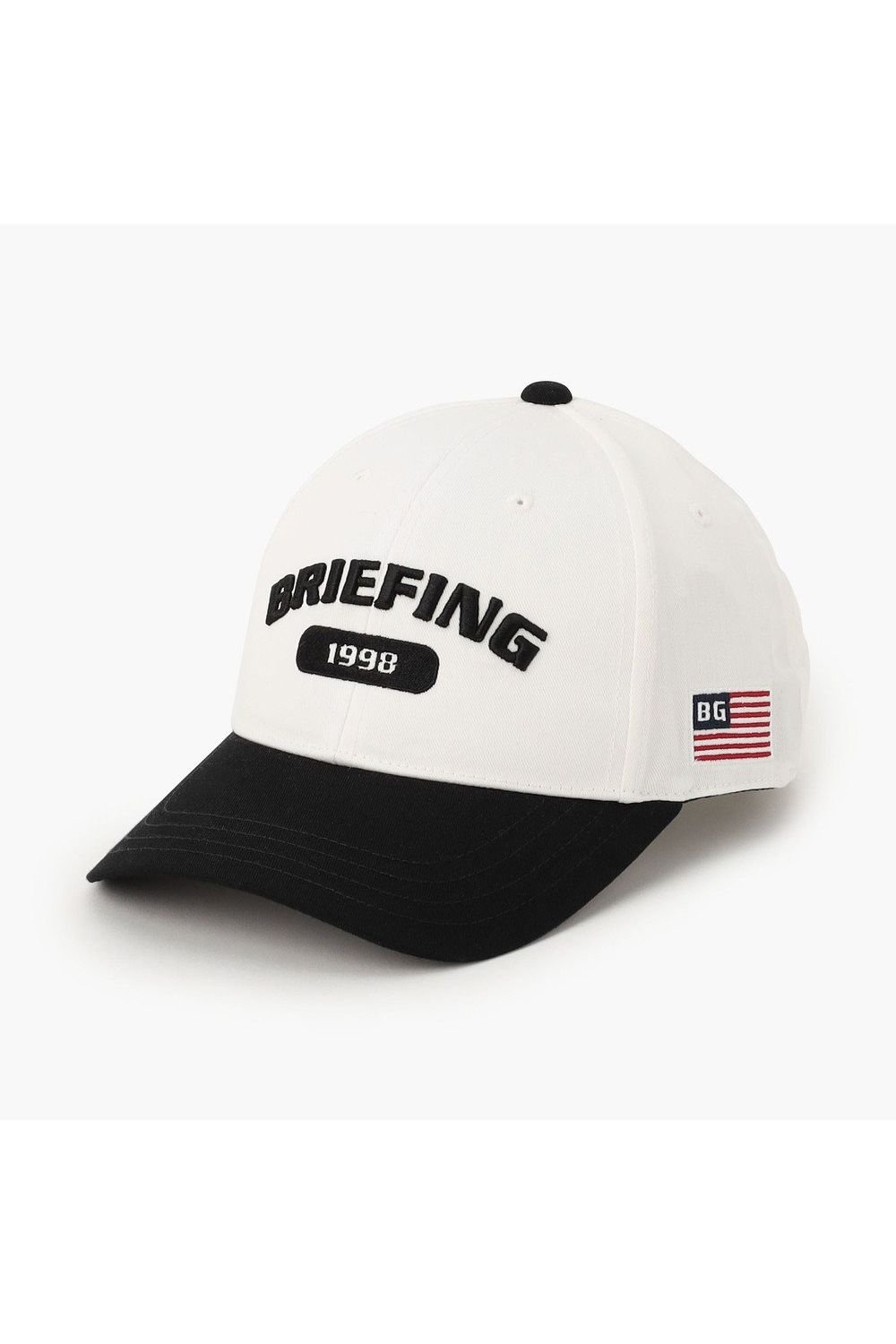 【26SS】 MEN’S COLLEGE LOGO CAP / カレッジ風ロゴ バイカラー キャップ (ホワイト)