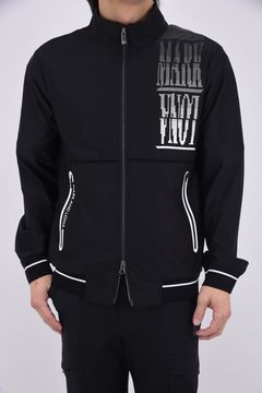 【26SS】【T-LINE】 GRADIENT PERFORMANCE JACKET / モノトーン ポリエステルトリコット ハイストレッチジャケット (ブラック)