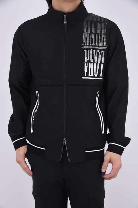 【26SS】【T-LINE】 GRADIENT PERFORMANCE JACKET / モノトーン ポリエステルトリコット ハイストレッチジャケット (ブラック)