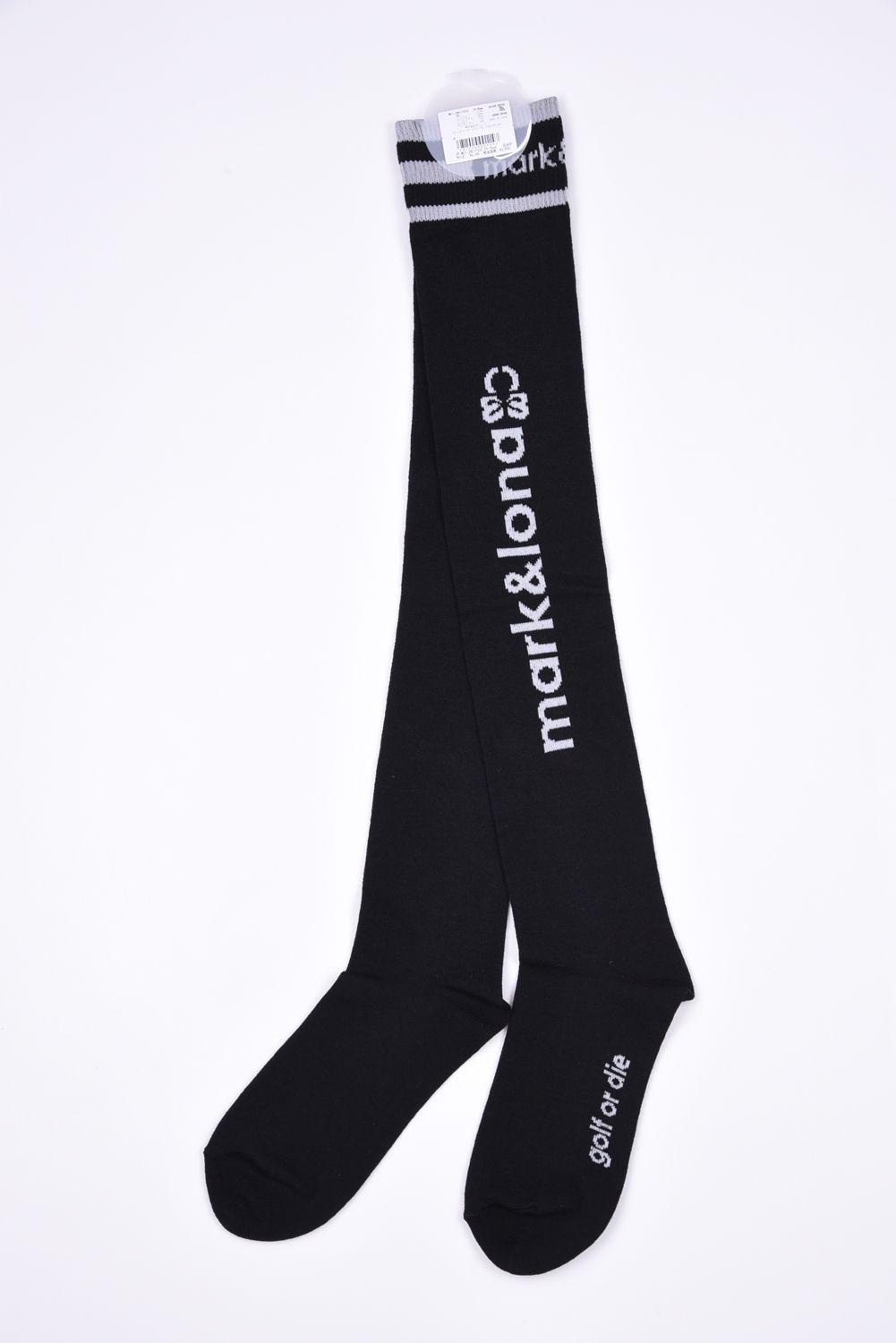 【26AW】【レディース】 SLEEK OVER-THE-KNEE SOCKS / ジャパンメイド サイドロゴジャカード オーバーニーソックス (ブラック)