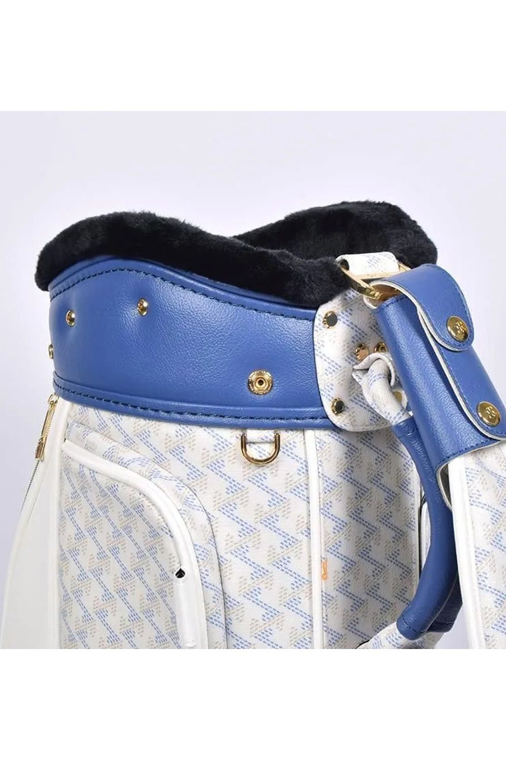 【10周年記念限定品】 RALLINA (ラリーナ) / ブランドオリジナルテキスタイル カートタイプ キャディバッグ （オーシャンホワイト）