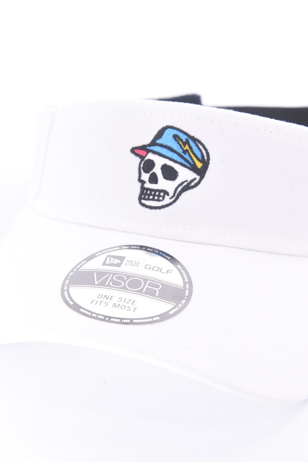 【26SS】 DVG×NEW ERA® VISOR / スカル刺繡 サンバイザー (ホワイト)