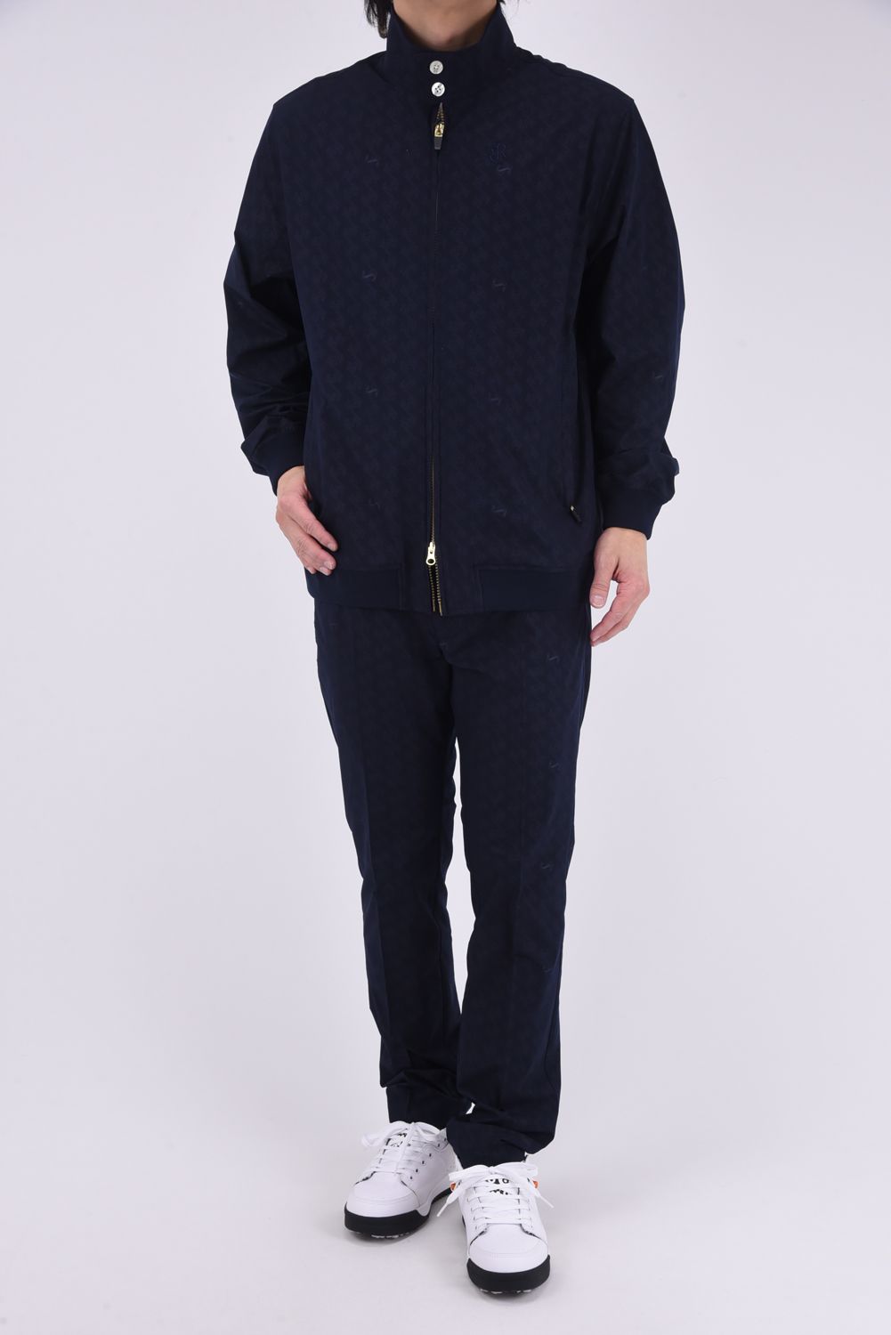 【25SS】GM EMBOSS LONG PANTS / オリジナルテキスタイル ロングパンツ (ネイビー)*