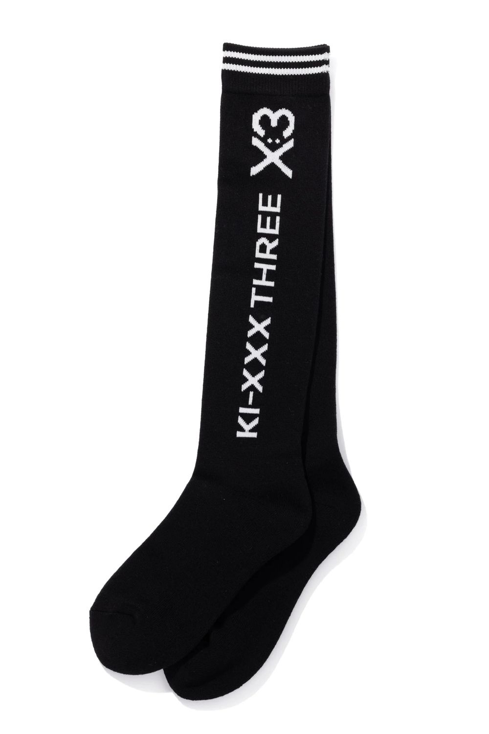 【26AW】【レディース】 KNEE HI SOCKS / ブランドロゴ ニーハイソックス (ブラック)