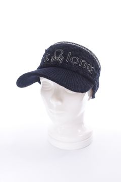 POISE SPARK KNIT VISOR / ラメ糸 ブランドロゴ刺繍 ニットバイザー (ブラック)