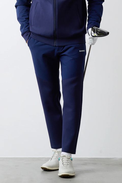 【25AW】 FRONT SWITCH TAPERED PANTS / ボンディング素材 ハイブリッドロングパンツ (ネイビー)