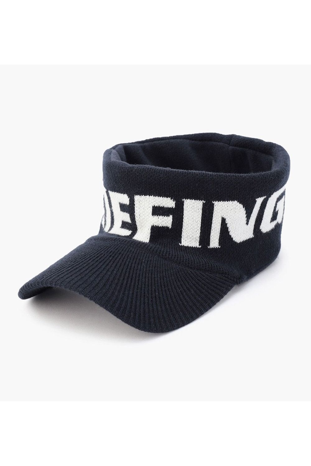 KNIT VISOR / ブランドロゴジャカード ニットサンバイザー (ネイビー)