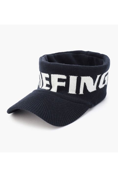 KNIT VISOR / ブランドロゴジャカード ニットサンバイザー (ネイビー)