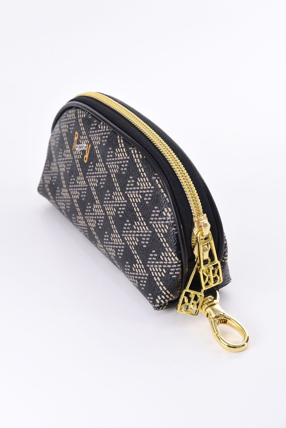 【プレゼント好適品】 KIWI PETIT (キウィ プチ)  / ブランド オリジナルテキスタイル プチ ポーチ (ダークブラック)*