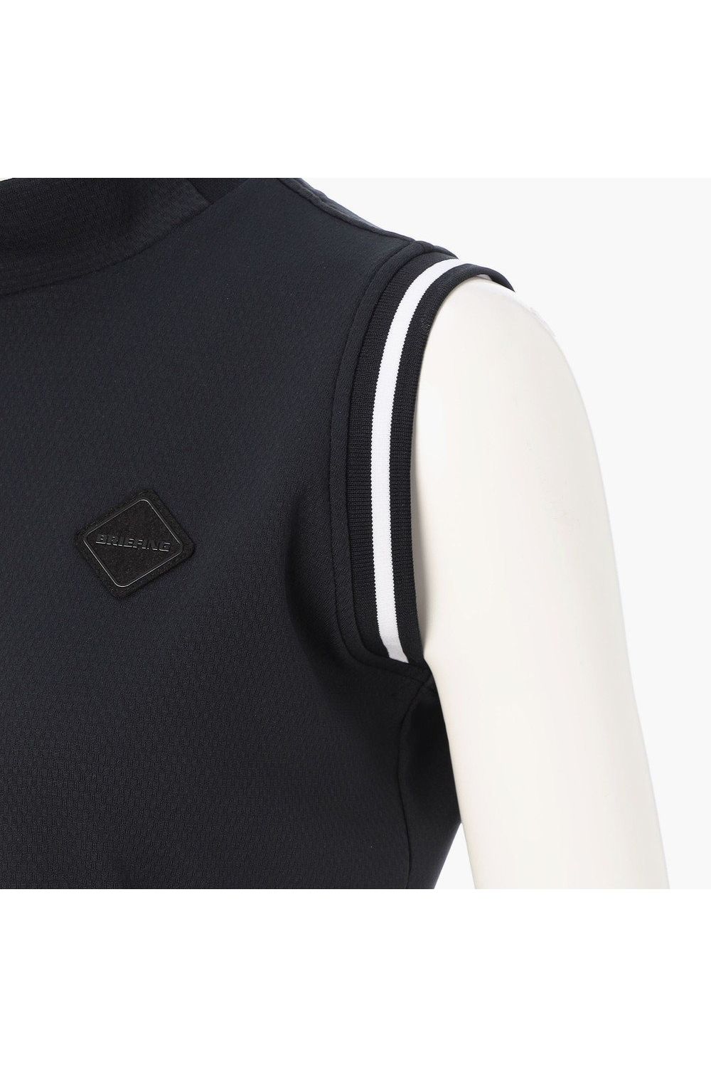 【26SS】【レディース】 WOMEN’S NECK LOGO NS HIGHNECK / ダイヤモンドロゴ ノースリーブ ハイネックトップス (ブラック)