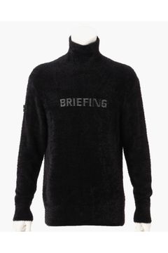 【26AW】 MEN’S SHAGGY KNIT TURTLENECK / ブランドロゴ タートルネック シャギーニット (ブラック)