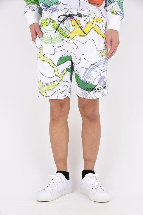 【26SS】 AXON CAMO PERFORMANCE SHORTS / 軽量ナイロンタフタ カモフラージュプリント ショートパンツ (ホワイト)
