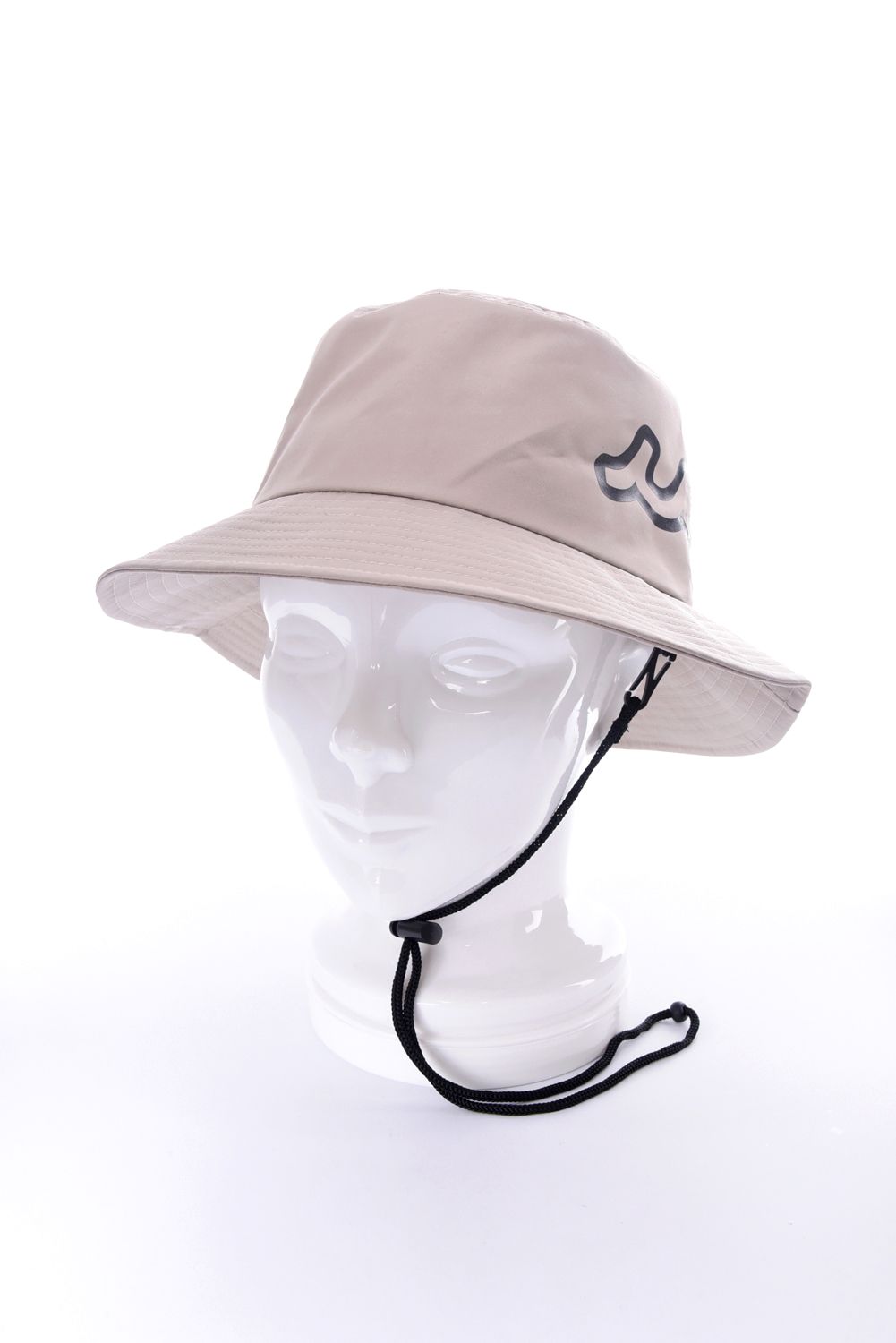 REIN BUCKET HAT / 防水 ロゴ バケットハット (ベージュ)