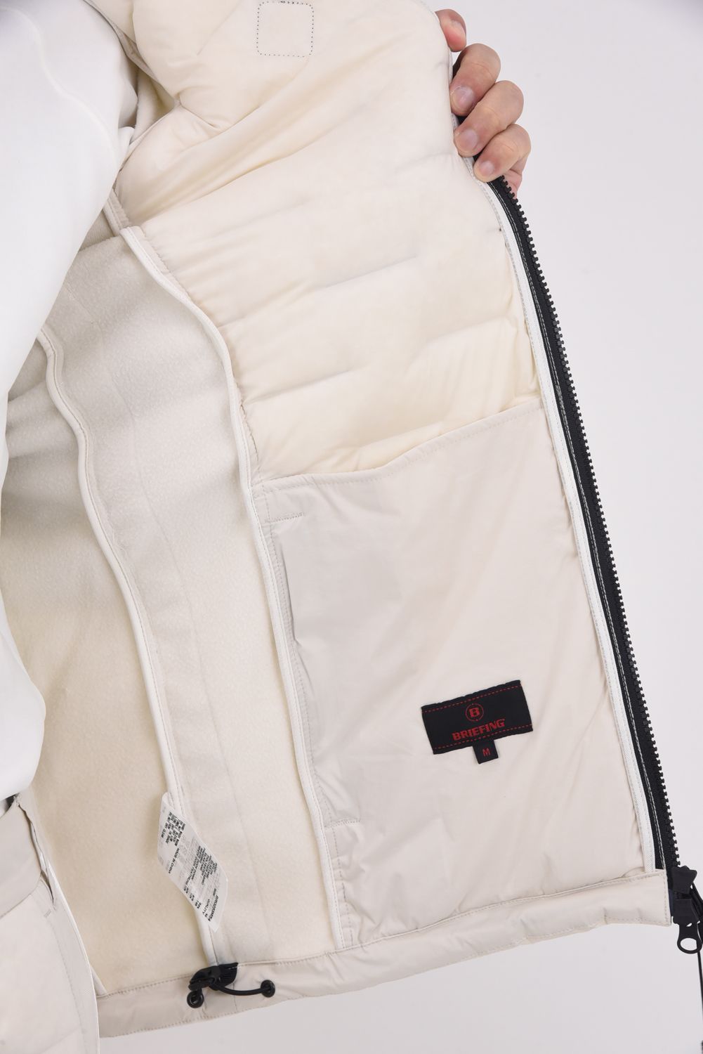 【25AW】 MEN'S HYBRID DOWN PARKA / ストレッチタフタ ダイヤモンドロゴ ハイブリッドダウンジップパーカー (ベージュ)