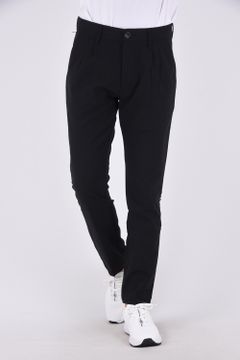 WINDPROOF LOGO SLACKS  / サイドロゴ 裏起毛スラックス ブラック