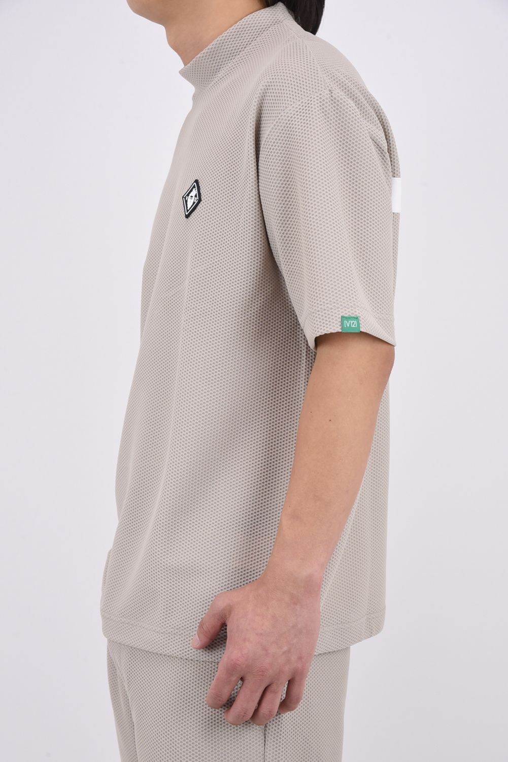 【ポイント10倍】【26SS】 AIRY AWA MOCK / ワッフル生地 バックライン モックネックTシャツ (ベージュ)