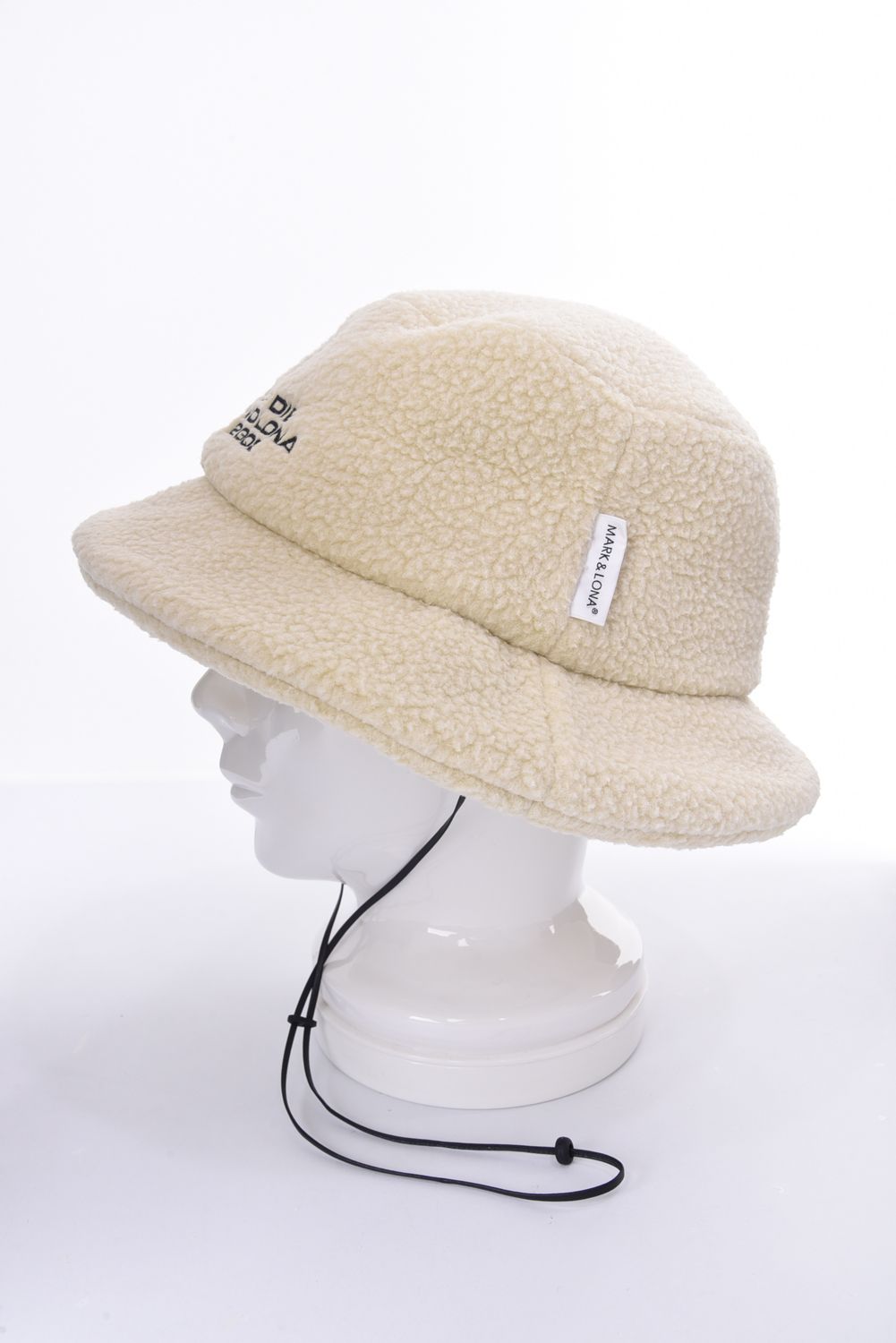 DISTORT GG BUCKET HAT / ボアフリース ドローコード付き バケットハット (アイボリー)