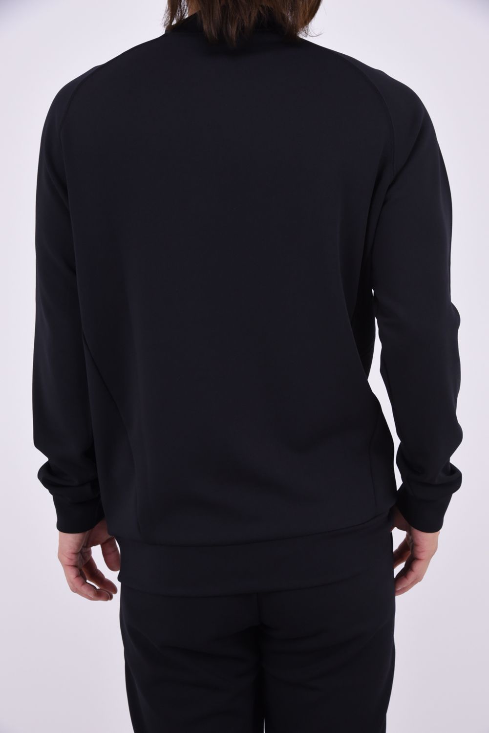 【26AW】 【ユニセックス対応】 JERSEY MOCK NECK / ダンボールニット モンキープリント 長袖モックネックTシャツ (ブラック)