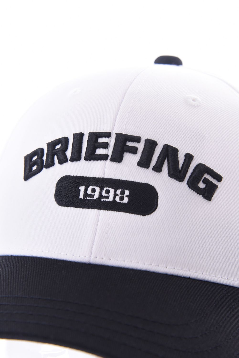 【26SS】 MEN’S COLLEGE LOGO CAP / カレッジ風ロゴ バイカラー キャップ (ホワイト)