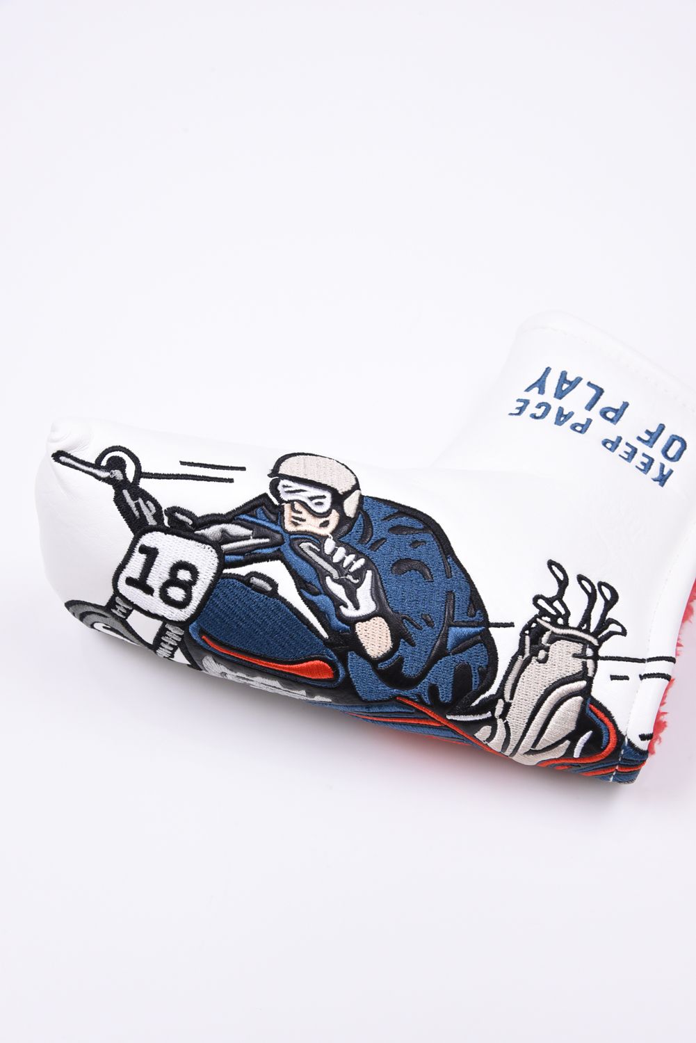 【26AW】【CAPSULE COLLECTION】 SIDECAR BLADE COVER / サイドカー刺繍入り ピンタイプ パターカバー (ホワイト)