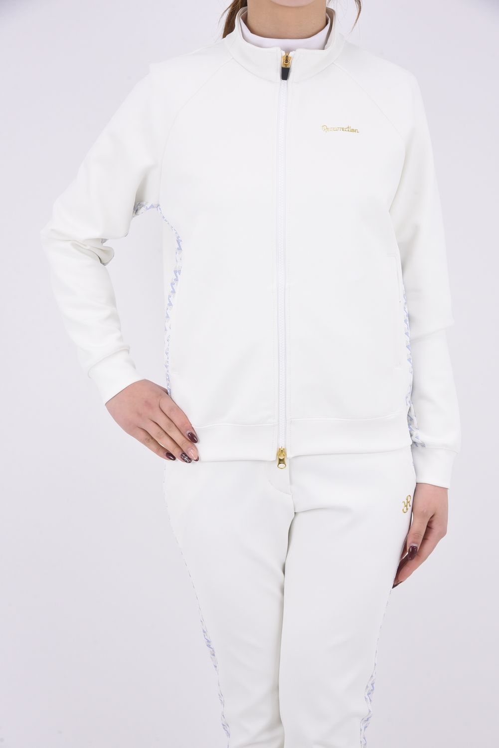 Resurrection - 【レディース】WOMENS GM LINE STAND COLLAR JACKET / GMラインスタンドカラージャケット  (ホワイト)* | GOSSIP GOLF