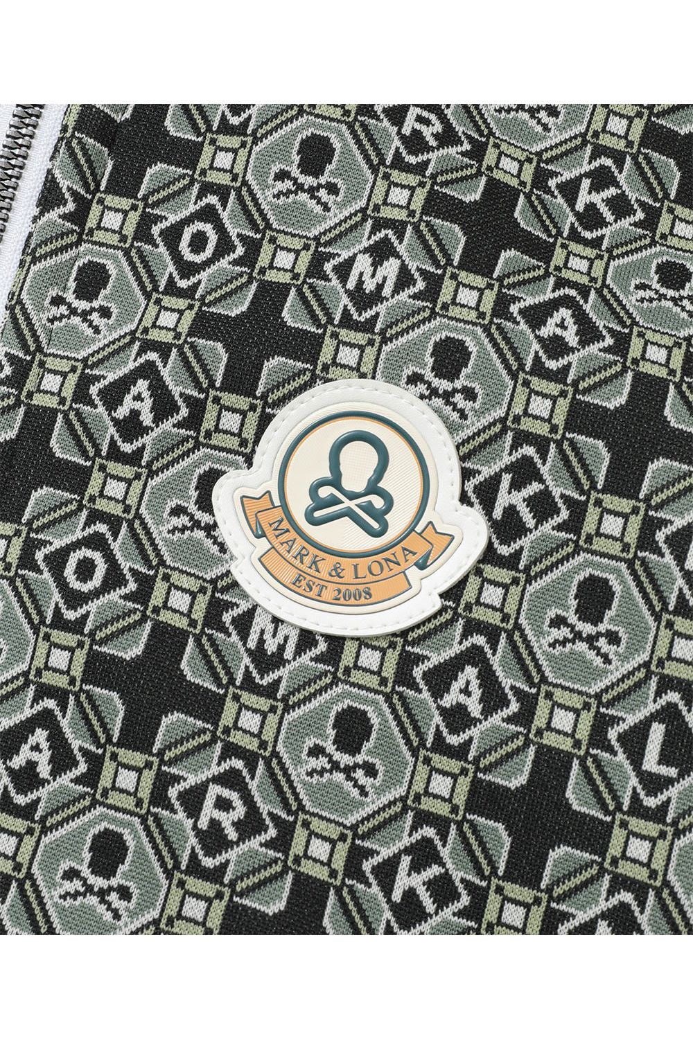 【2025AW 木村拓哉さん着用 VOL.7】 ROSETTE JACQUARD JERSEY HOODIE / ジオメトリックパターン 裏起毛 フーデッドジャケット (カーキ)