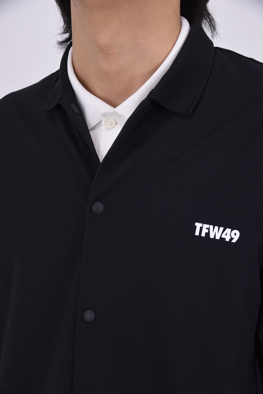 【26SS】 LUXURY SPORTY SHIRT / ドライタッチ サイドパネル スポーティシャツ (ブラック)