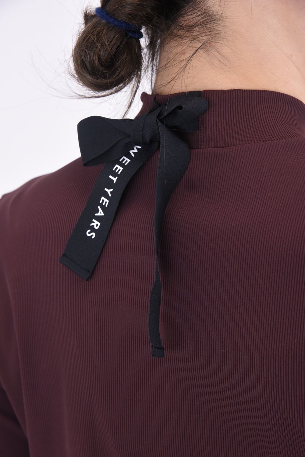 【レディース】CARVICO MOCK NECK SHIRTS / カルビコ生地 モックネック 長袖Tシャツ (バーガンディ)*