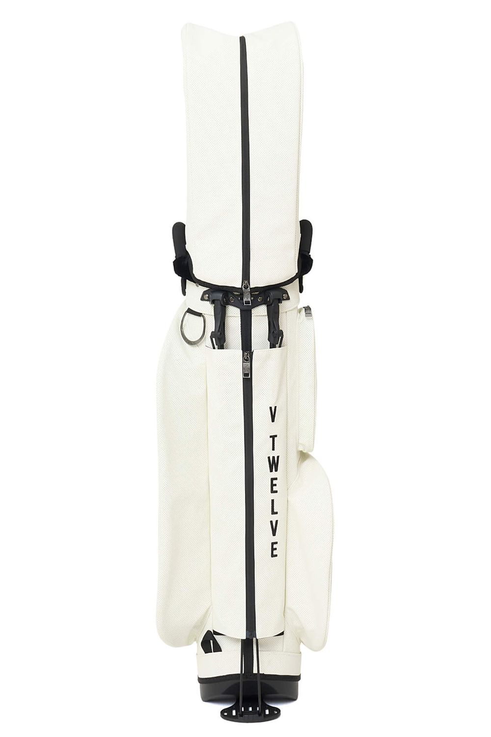【26AW】 ESSENTIAL CADDY / パンチングレザー ブランドロゴ スタンドタイプ キャディバッグ (ホワイト）