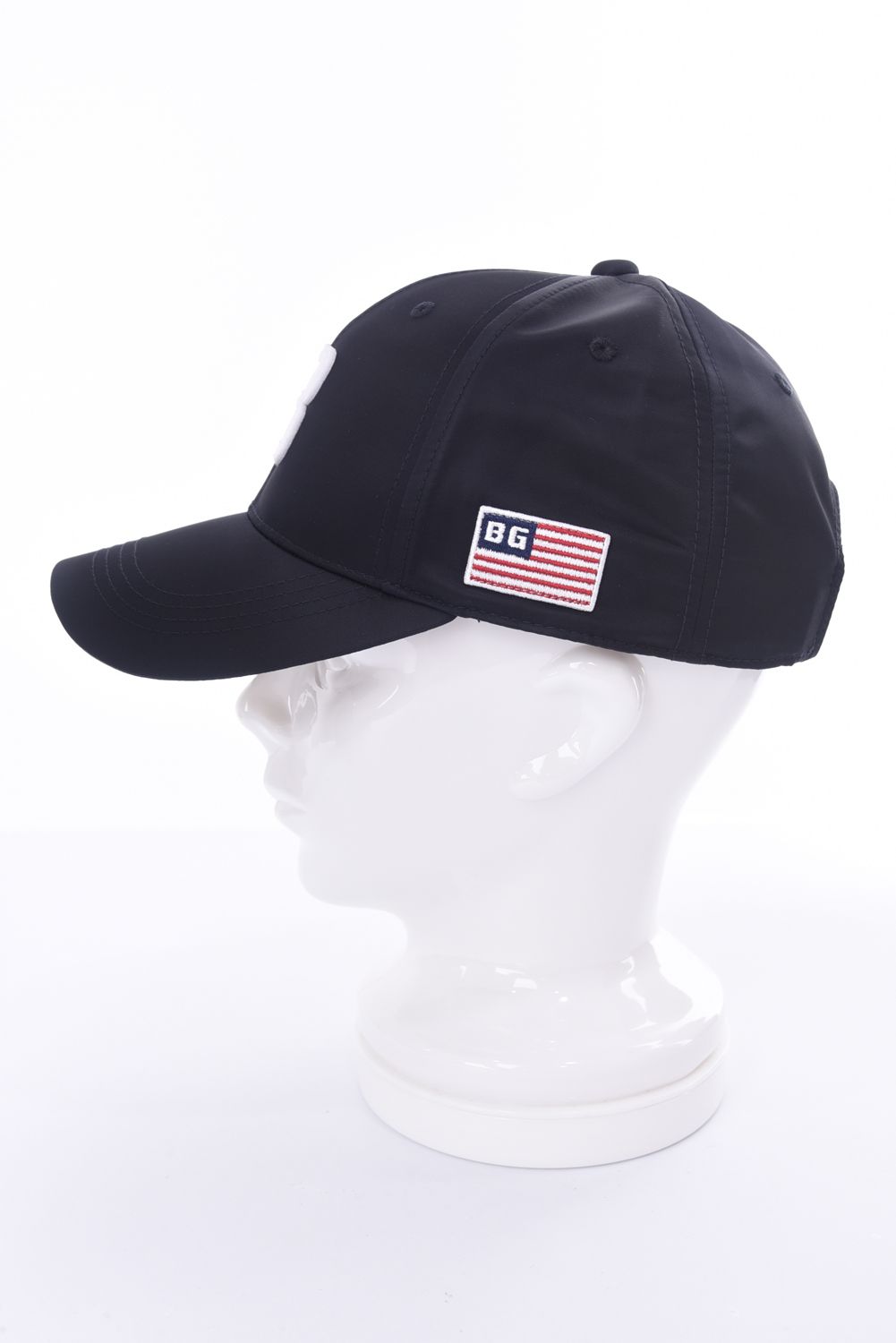 MENS TWILL INITIAL CAP / イニシャル ワッペン キャップ (ブラック)