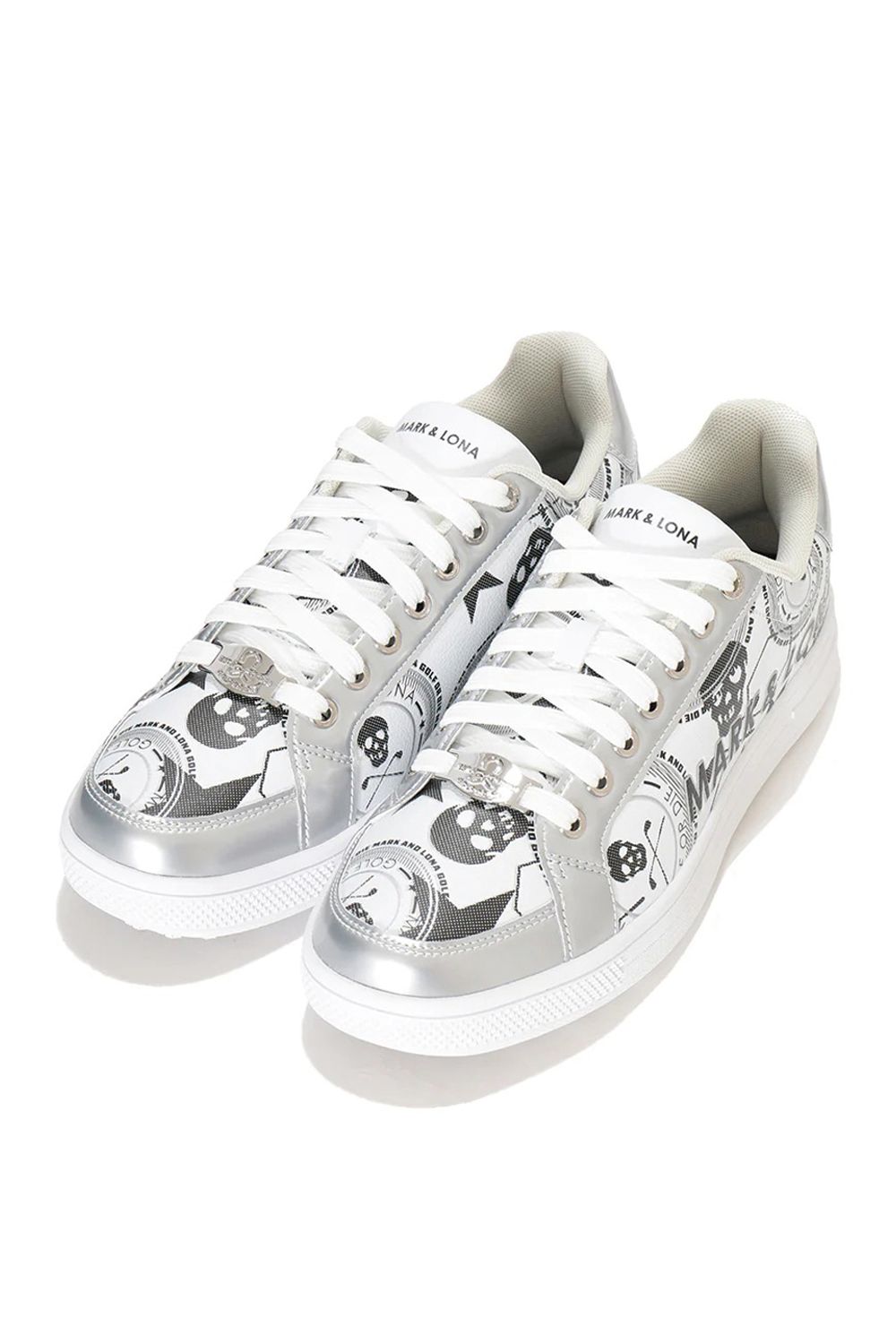 【26AW】 ATRAS SPIKELESS GOLF SNEAKERS / ロゴグラフィック ローカット スパイクレススニーカー (ホワイト)