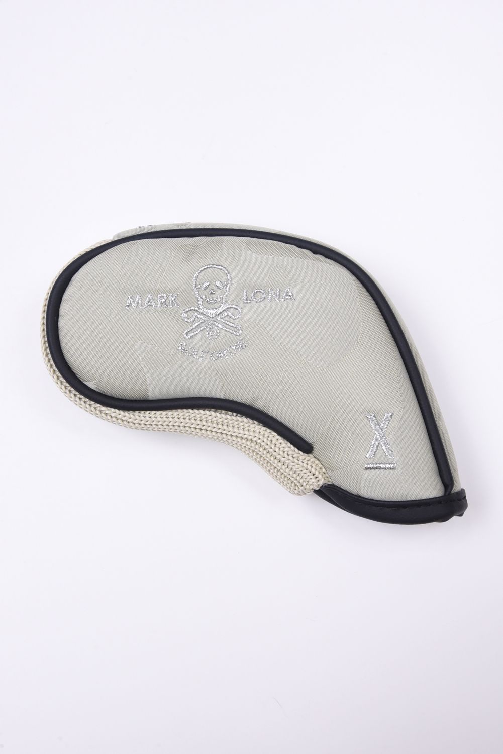 PREMIUM GAUGE IRON COVER / コーデュラナイロン レザーパイピング オリジナルカモジャカード アイアンカバー9個セット (アイスグレー)