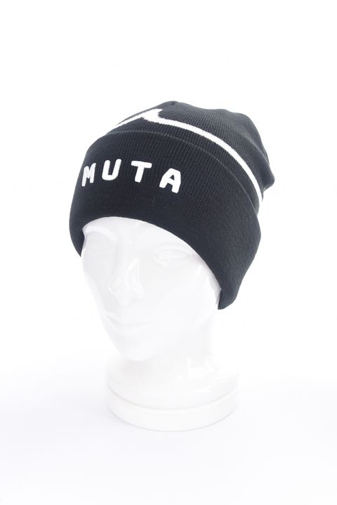 【25AW】 JACQUARD LOGO KNIT CAP / ジャカードWAVEライン ブランドロゴ ニットキャップ (ブラック)