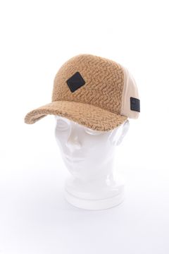 MEN’S WOOL BOA CAP / ウール混 ダイヤモンドロゴ ボアキャップ (ベージュ)