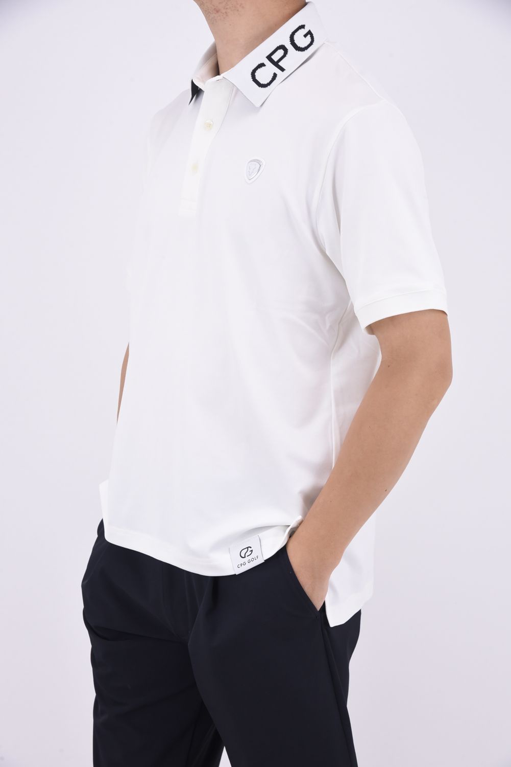 CPG ゴルフ ポロシャツ ショートスリーブ ホワイト　MENS M CPG ゴルフ ポロシャツ ショートスリーブ ホワイト MENS M