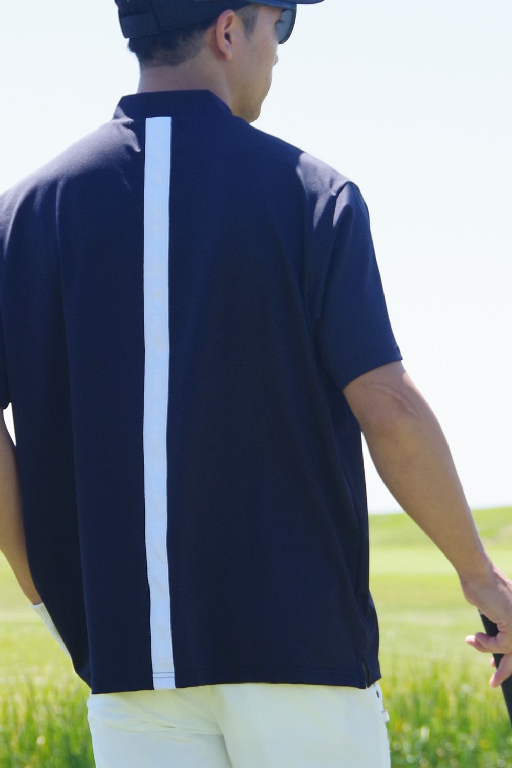 BRIEFING MS BACK LOGO LINE HIGH NECKネイビー BRIEFING GOLF (ブリーフィング) BRG231M08 MS BACK LOGO LINE