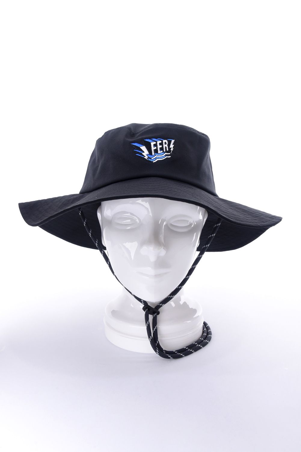 【26SS】【FER COLLECTION】 SWAG LOGO DRY TECH HAT / 3Dロゴ刺繍 2WAYバケットハット (ブラック)