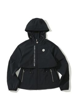 【レディース】 ABITA VERSA JACKET / ドライタッチ サイドロゴテープ ジップアップ ブルゾン (ブラック)