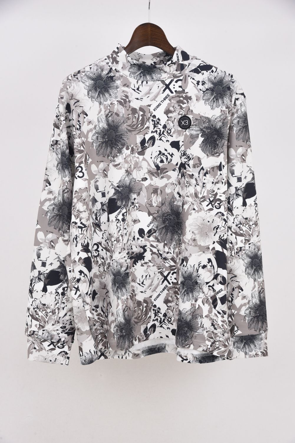 【25AW】 FLOWER CAMO L/S HIGHNECK / フラワーカモ ロングスリーブ ハイネックTシャツ (ホワイト)