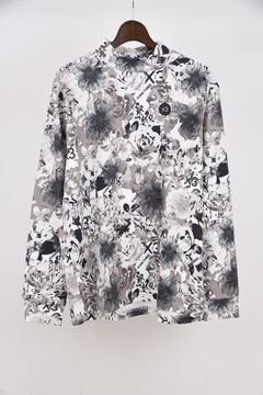 【25AW】 FLOWER CAMO L/S HIGHNECK / フラワーカモ ロングスリーブ ハイネックTシャツ (ホワイト)