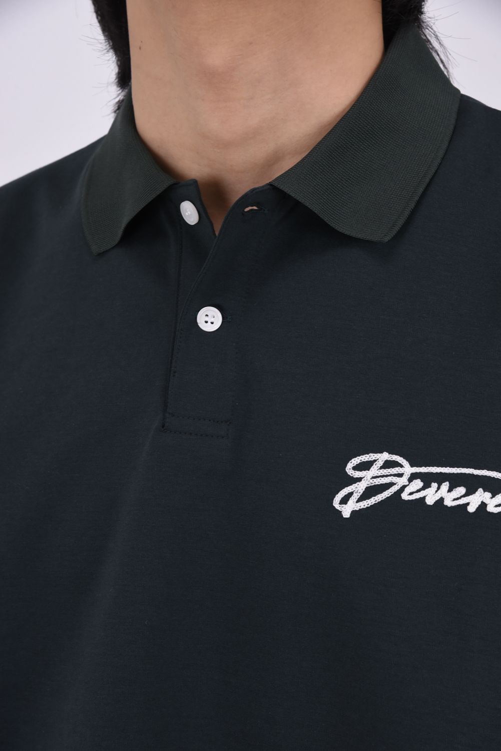 【26SS】 DVG OVER FIT POLO / バックプリント オーバーサイズ ポロシャツ (フォレスト)